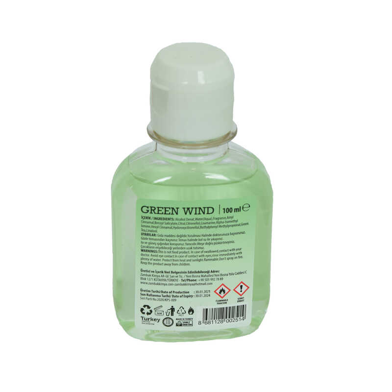 Green Tea Cologne Green Wınd Eau De Cologne 80 Degree 100 ML