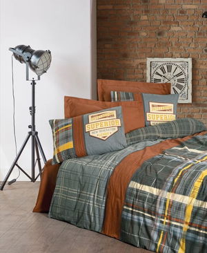 Modern Double Duvet Cover Ramiro Cinnamon