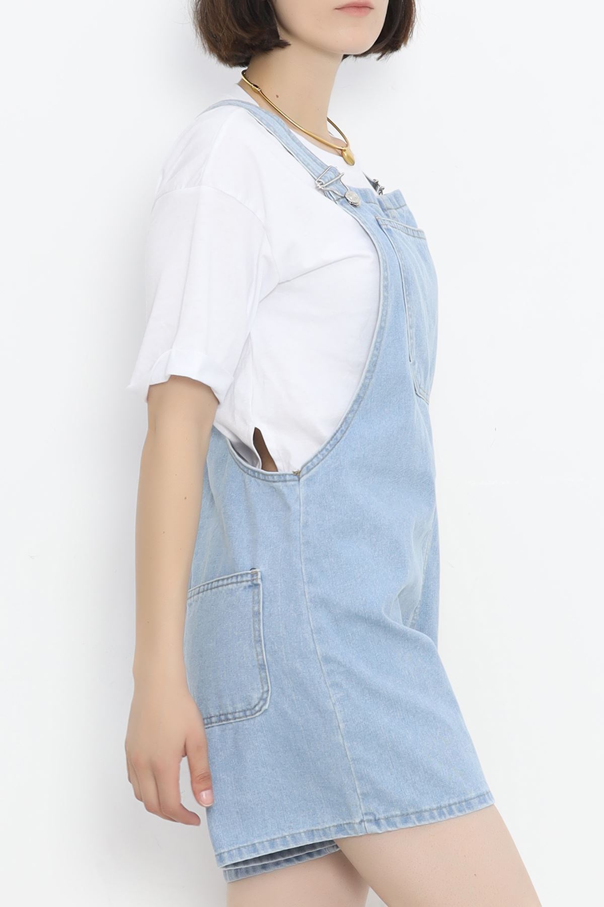 Denim Salopet with Shorts Lightblue1