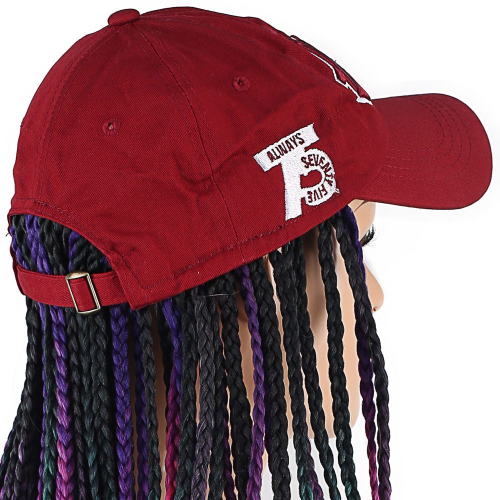 Burgundy Hat Look Mesh Wig / Mixed Color