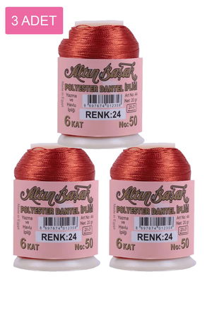 3 Pieces Altinbasak Oya and Lace Floss 20 gr - Turk - No: 024