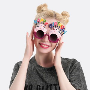 Happy Birthday Printed Party Glasses Fuchsia 17x11 cm