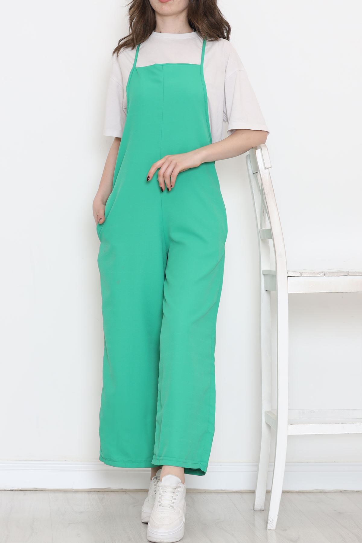 Rope Straps Jumpsuit Green