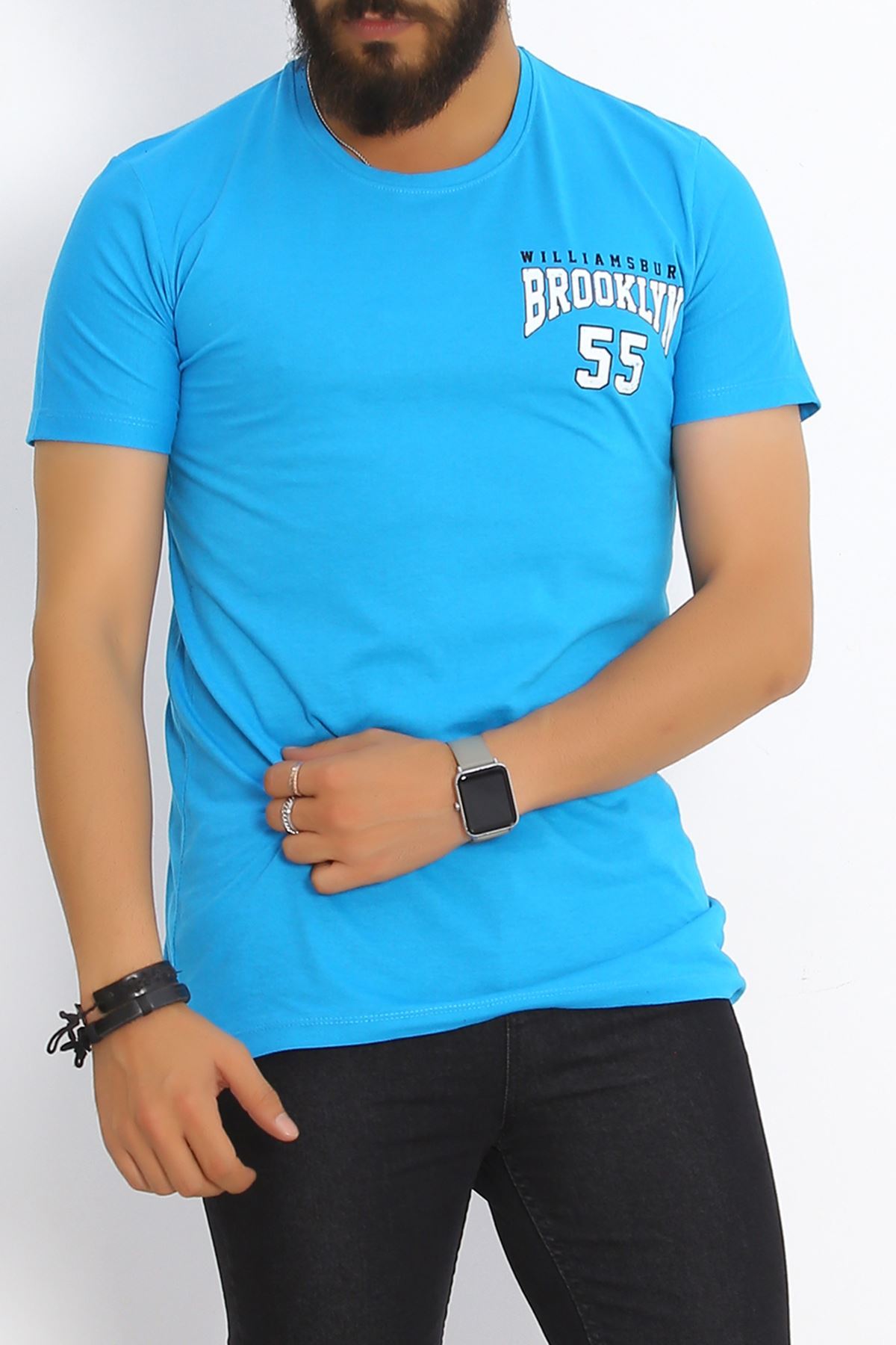 Printed T-Shirt Blue