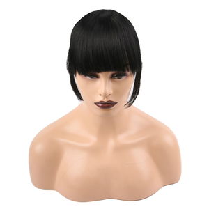 Kanekalon Fiber Synthetic Synthetic Bangs / Dark Black