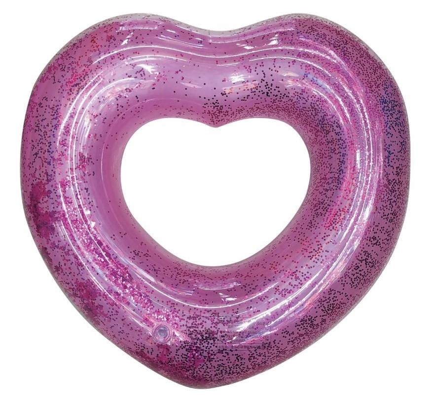 Heart Patterned Bagel 65 cm - Pink