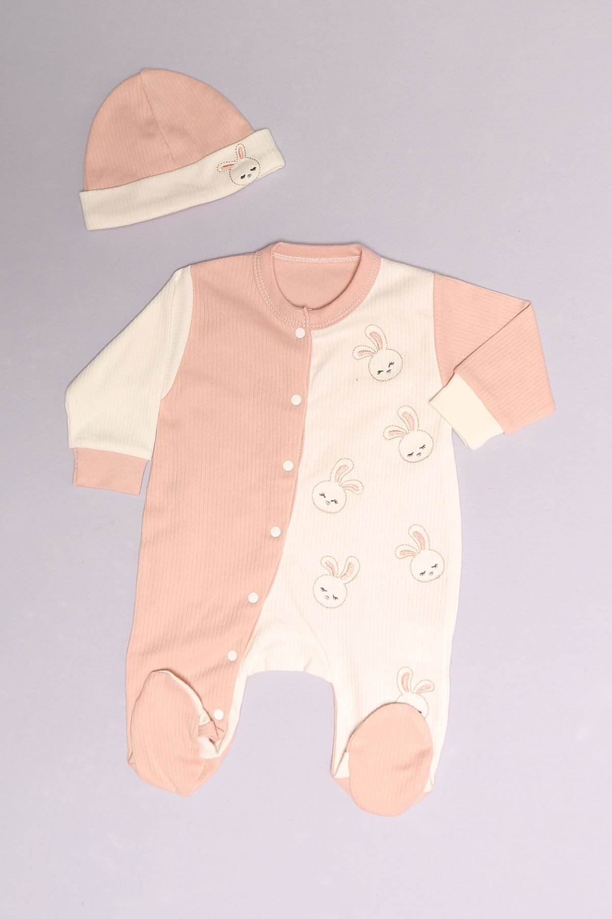 1-6 Month Baby Jumpsuit White Powder