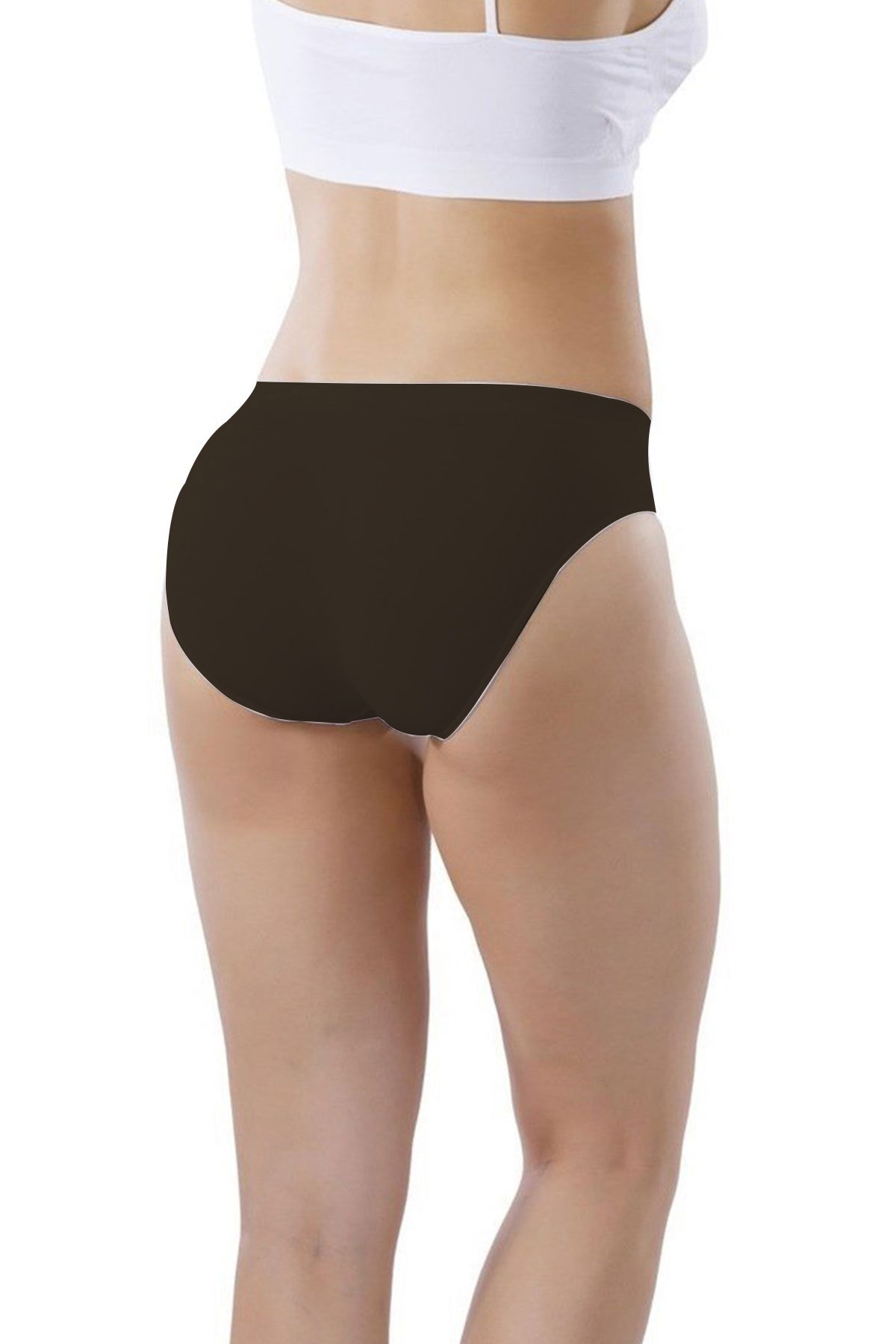 Seamless Non-marking Ladies Slip Briefs 11000 Black