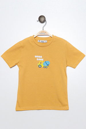 1-4 Years Printed T-Shirt Mustard