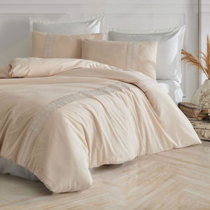 Borderline Double Ranforce Duvet Cover Olerin V1 Beige