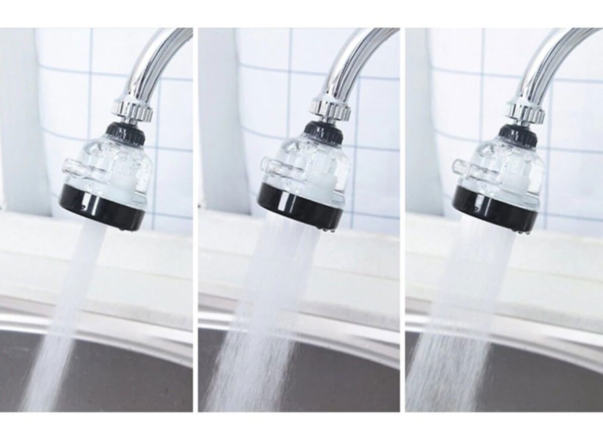 Water Saving 3 Function Movable Faucet Head - Transparent