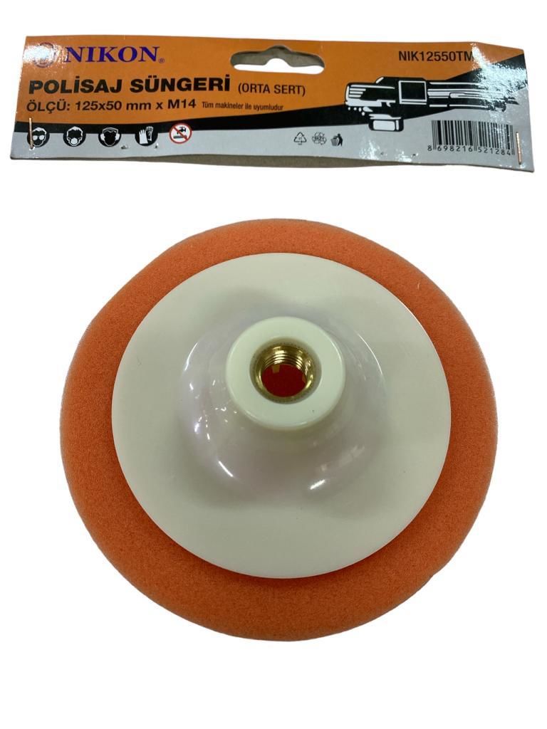 Nikon 12550TM Polishing Sponge 125 mm Orange Medium Hard