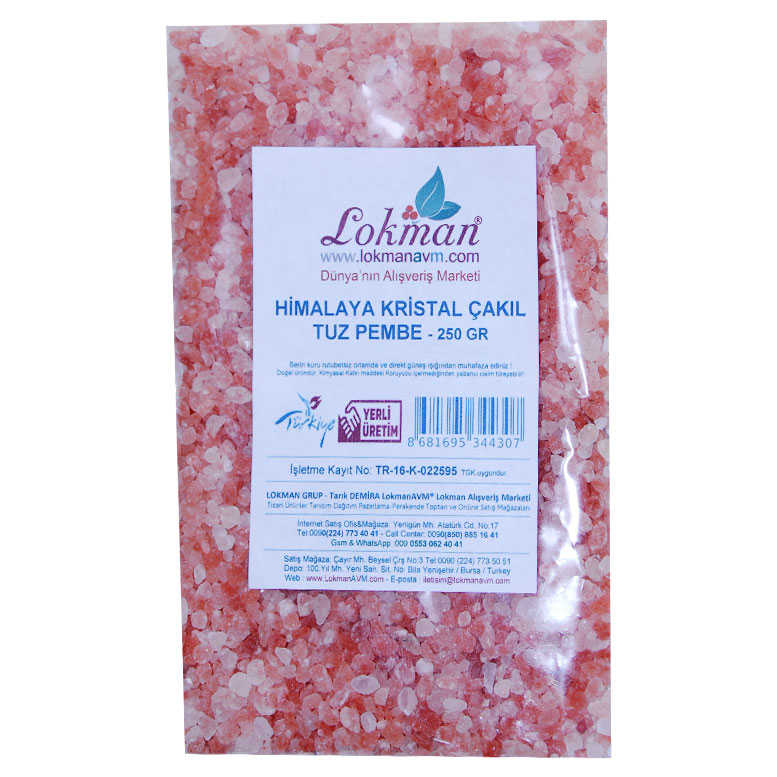 Edible Himalayan Crystal Rock Salt Pebble Pink 250 Gr