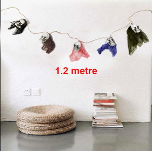 5 Pieces of Skull Hanging Ornament on Rope 1.2 Meters