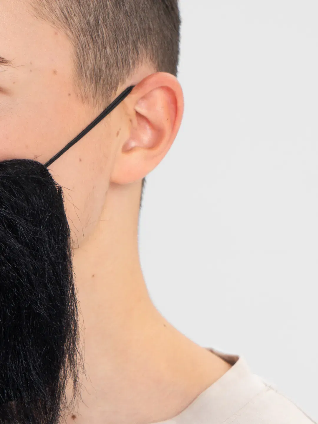 Black Color False Beard Mustache Set