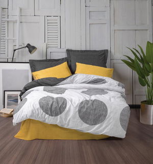 Modern Double Duvet Cover Dappled Yellow