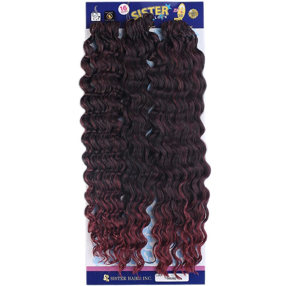 Afro Hair Wavy Hair / Black Red Color Transition 1B/BG