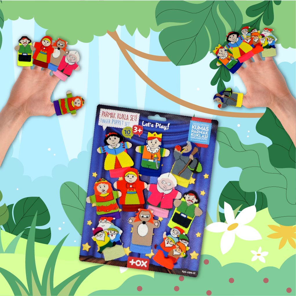 Fairy Tale Heroes 10 Piece Finger Puppet Set