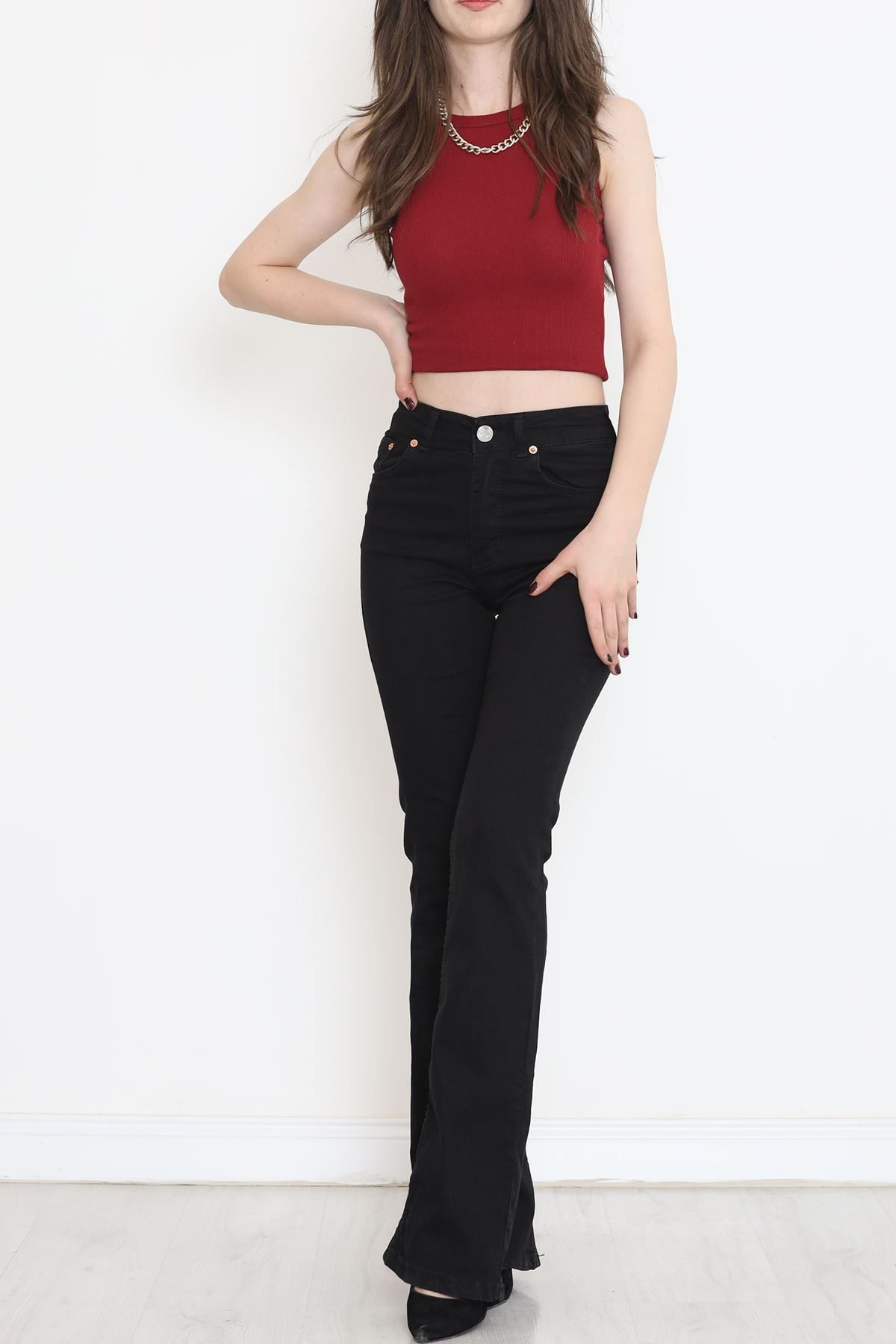 Flared Jeans Black1