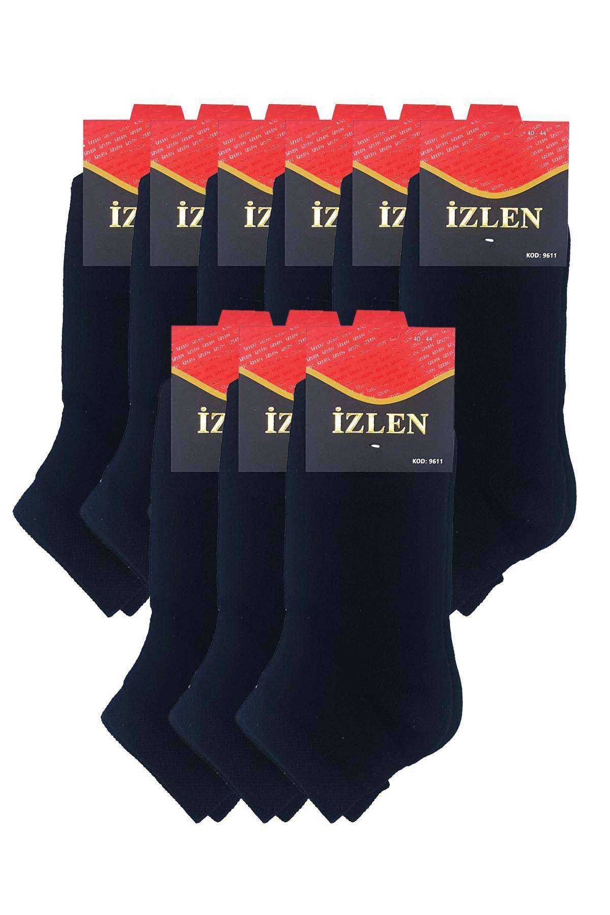 Black Men's Short Sport Socks 9 Pairs