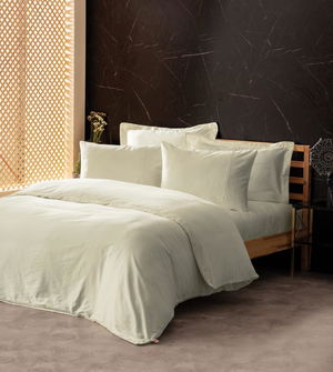 Silky Silk Double Duvet Cover Set Ecru