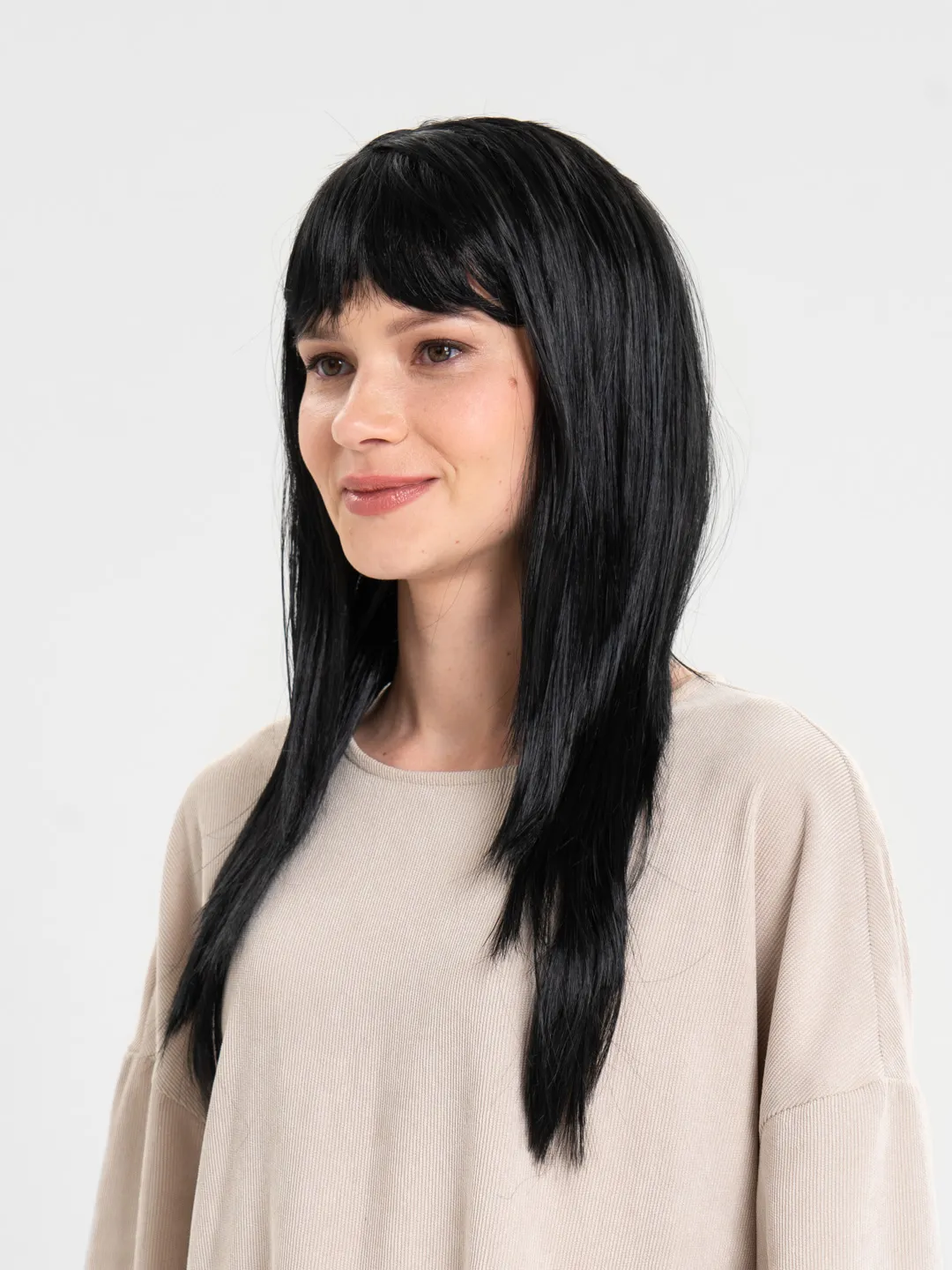 Black Color Long Party Wig