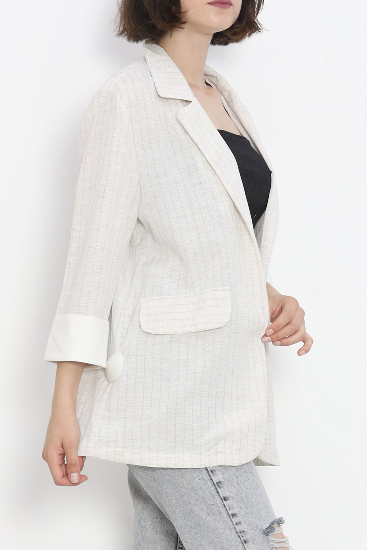 Striped Linen Jacket Tasmavi