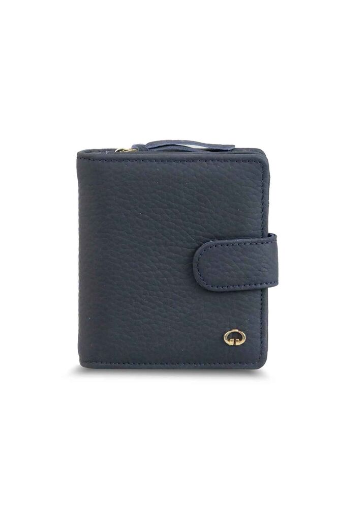 Navy Blue Matte Multi-Compartment Stylish Leather Ladies Wallet