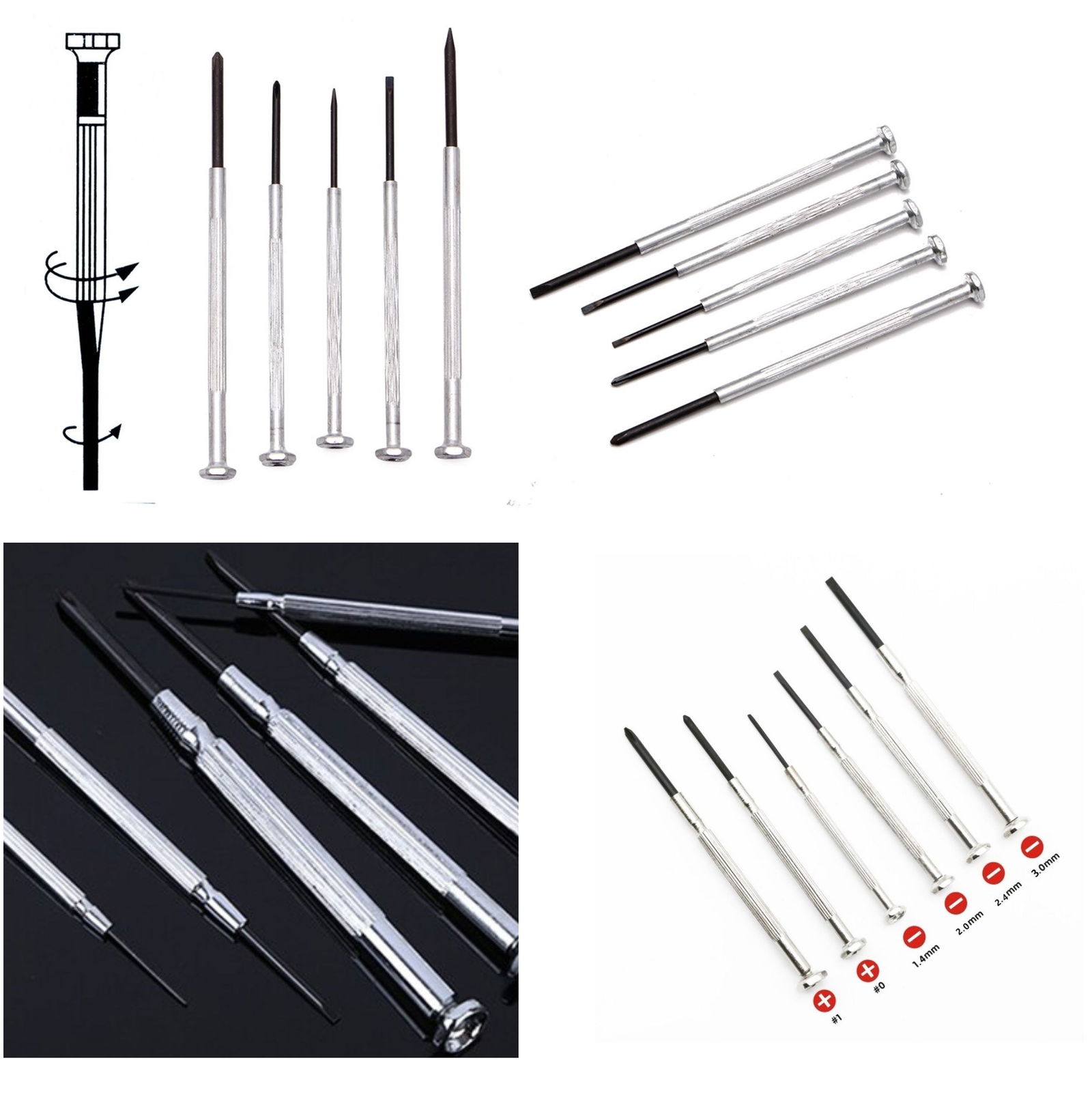 16 Piece Precision Screwdriver Set Watchmaker and Telephone Screwdriver