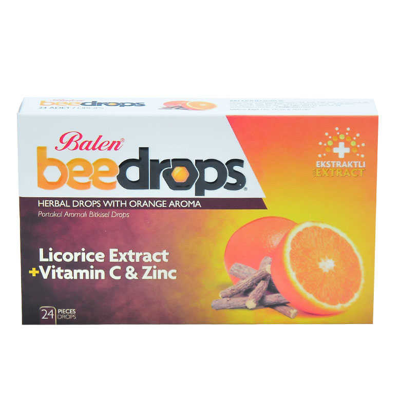 Orange Flavored Herbal Drops 24Pcs