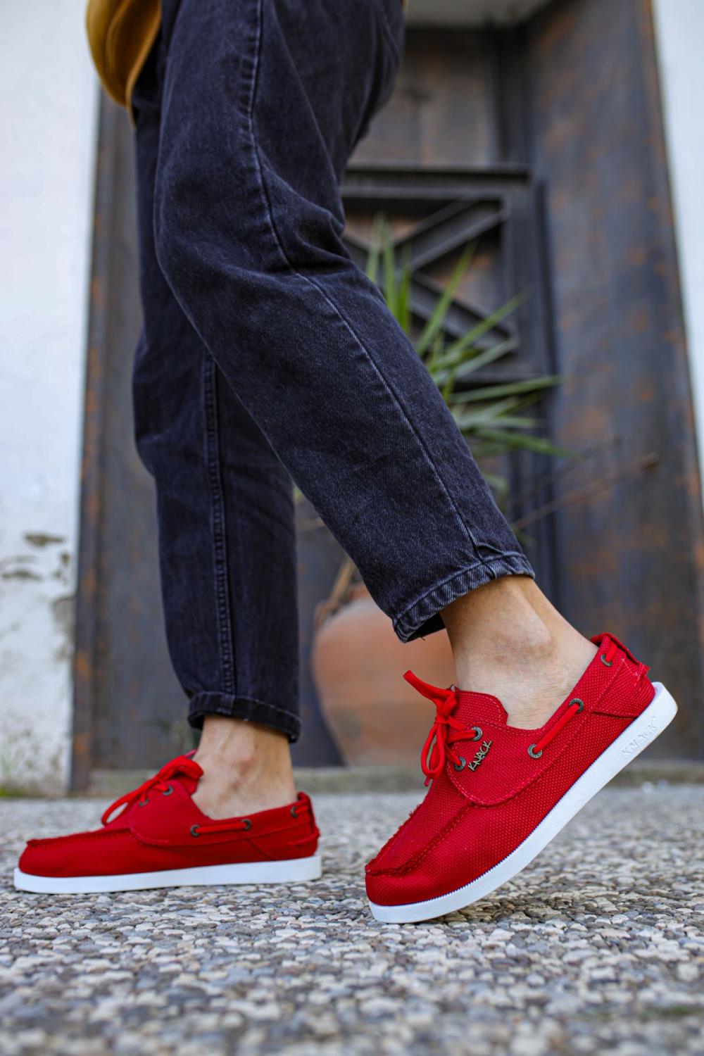 Seasonal Linen Shoes Red