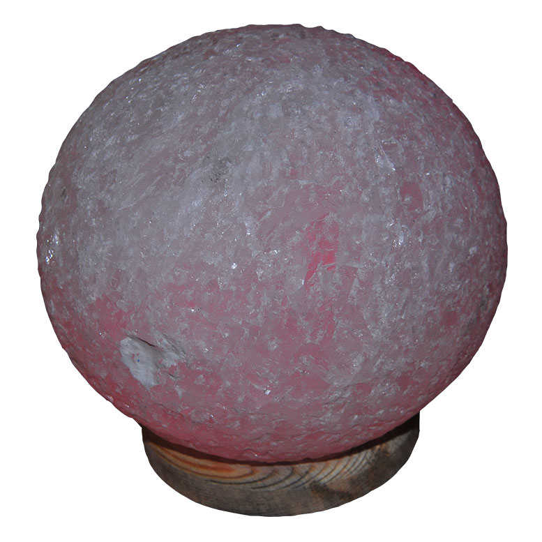 Sphere Shaped Natural Rock Salt Lamp White 6-7 Kg With Wired Bulb