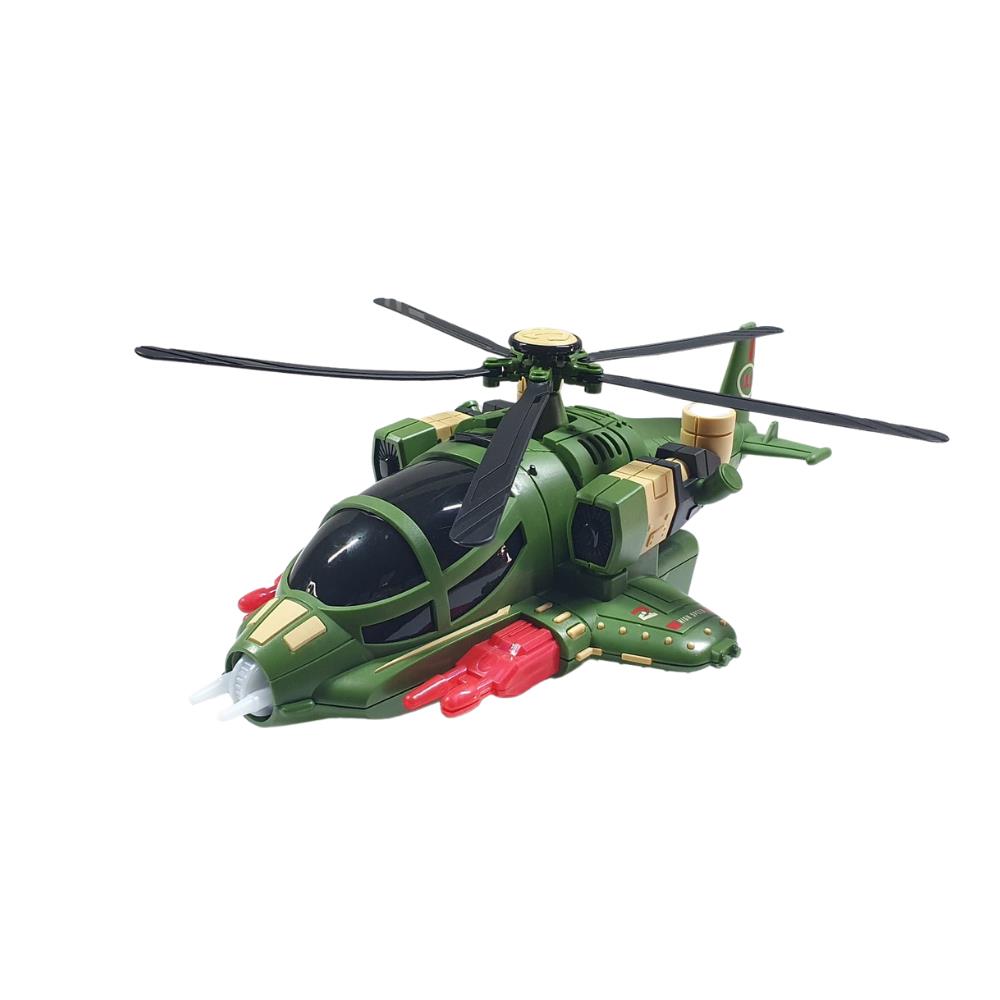 Ground Hovering Swing and Turn Combat Helicopter 30 Cm