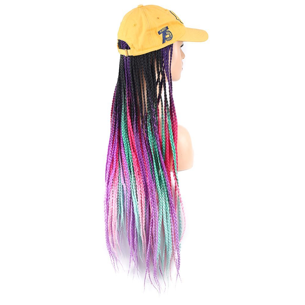 Yellow Hat Look Mesh Wig / Mixed Color