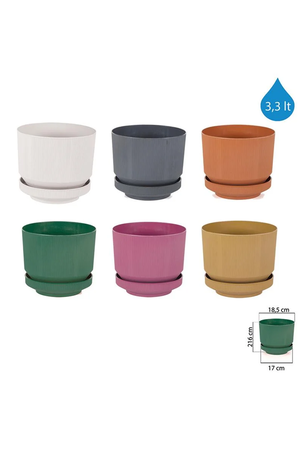 3No Flower Pot 3.3Lt 1 Piece Turk-S282