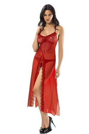 Red Chiffon Nightdress