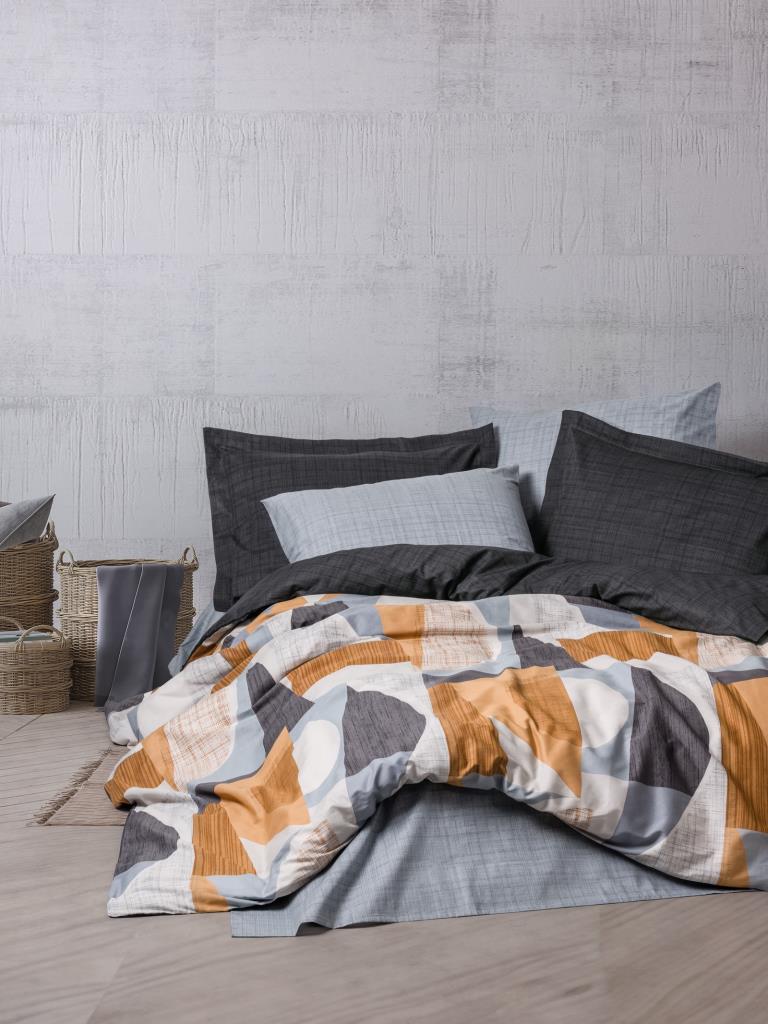 Modern Double Duvet Cover Giorno Gray