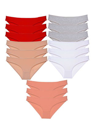 15 pcs Super Eco Set Lycra Women Slip Panties 520