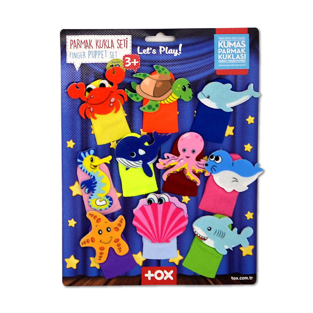 Sea Creatures 10 Piece Finger Puppet Set