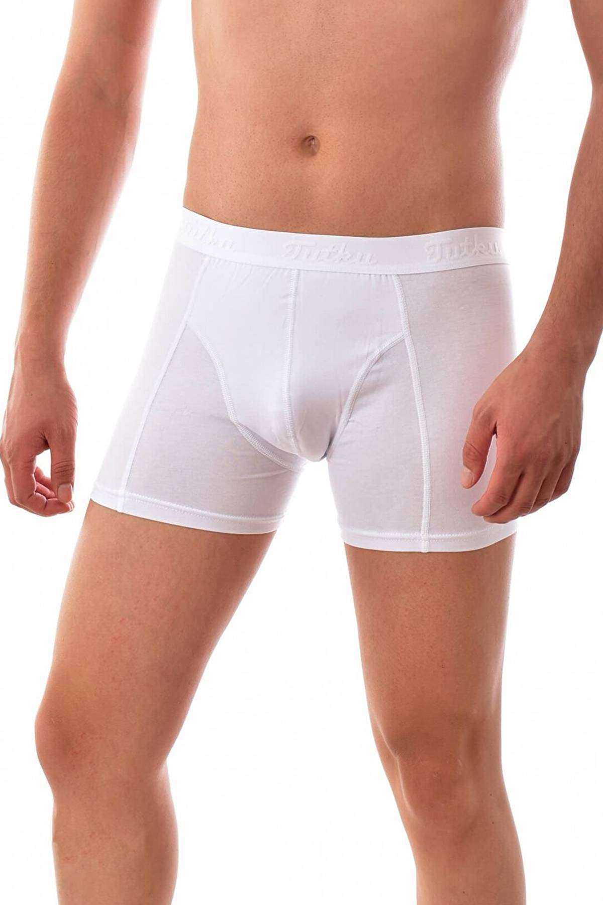 3 pcs Lycra Men's White Boxers 0114