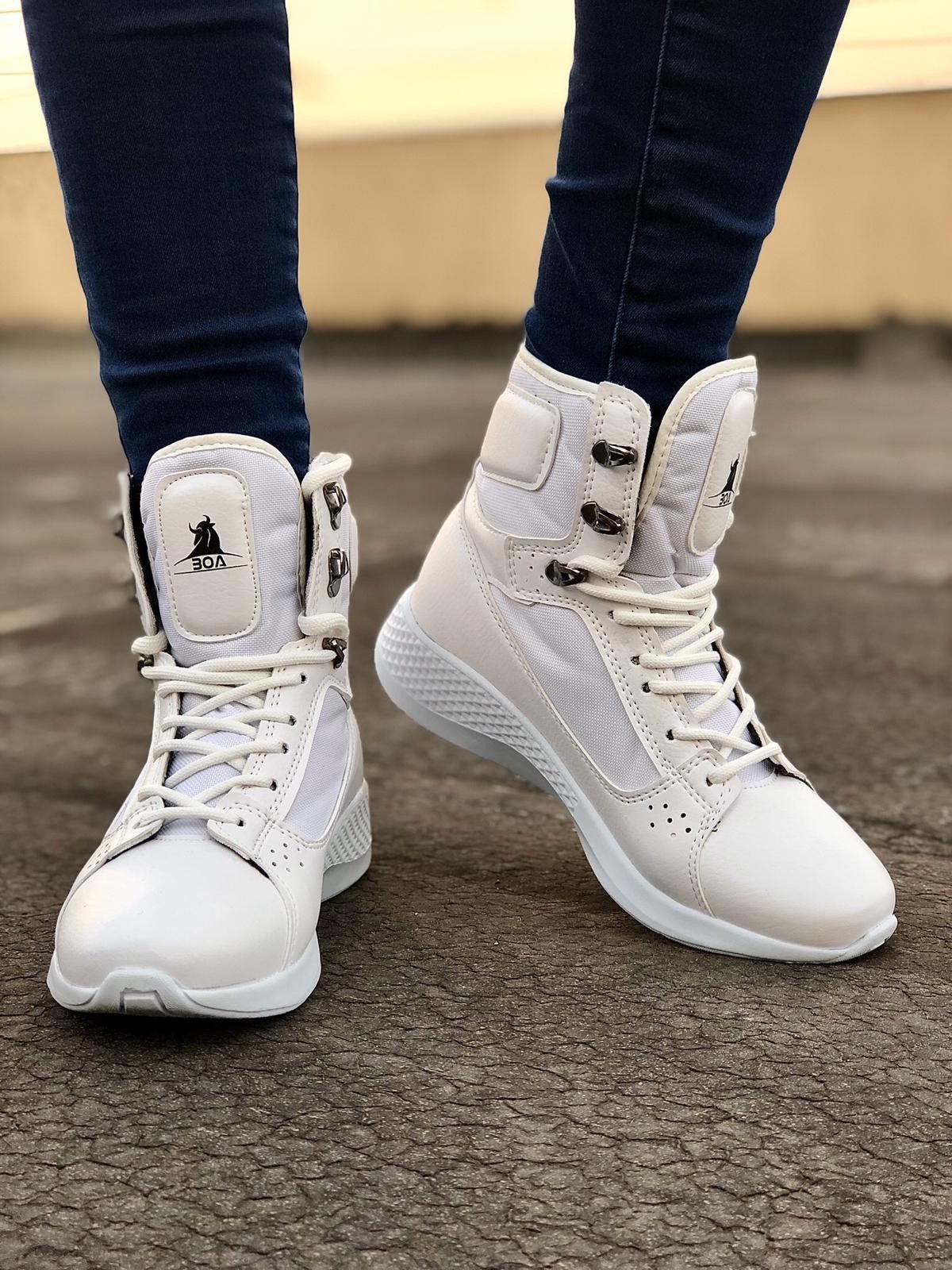 Lace-up White Boxer Unisex Sport Boots