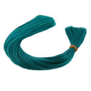 Dark Green Multicolored Synthetic Gnarled Hair / 1Kg