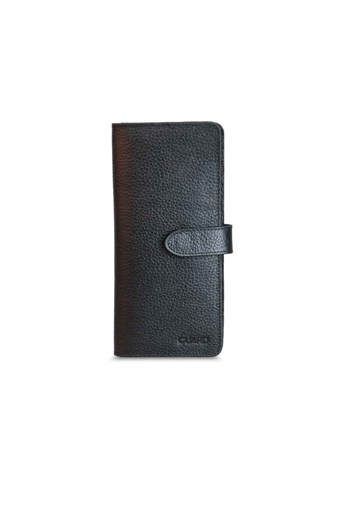 Black Leather Phone Wallet with Card and Money Slot