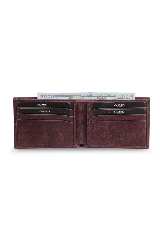 Antique Burgundy Slim Classic Leather Men's Wallet