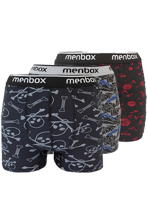 3 Pcs Lycra Men's Boxers Mixed Patterned Cotton