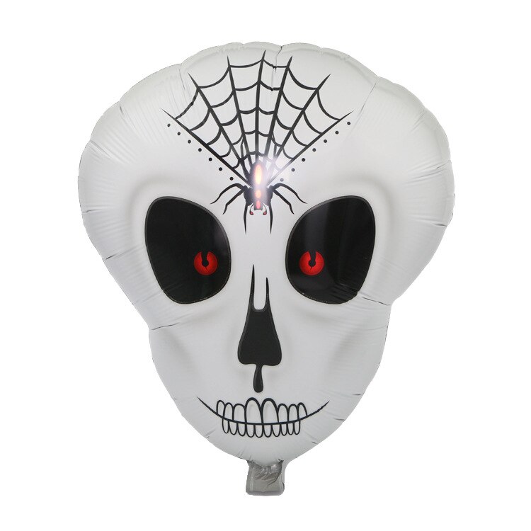 Spider Web Patterned Skeleton Foil Balloon