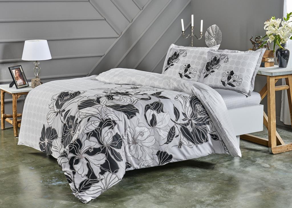 Double Satin Duvet Cover Set Sharon Gray