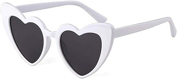 White Color Heart Shaped Party Glasses 15x5 cm