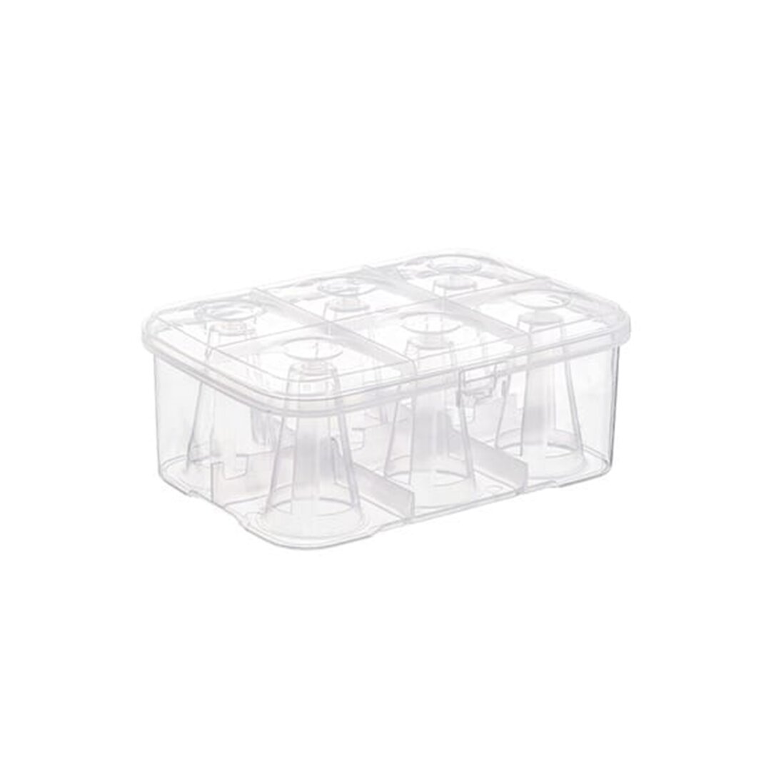 Water Glass Carrying Box Transparent - Picnic Box with 6 Cup Capacity