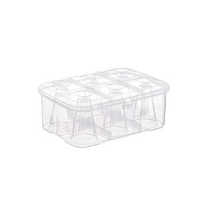 Water Glass Carrying Box Transparent - Picnic Box with 6 Cup Capacity